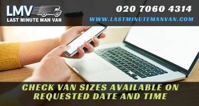 Check Van Sizes available on requested Date and Time