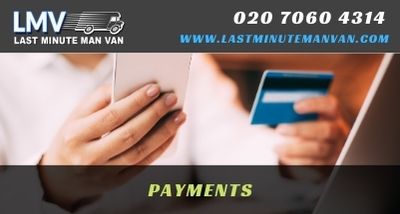 Payments for LAST MINUTE MAN VAN services in London