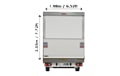 Last Minute Luton Van and Man in London - Back View Dimension Thumbnail